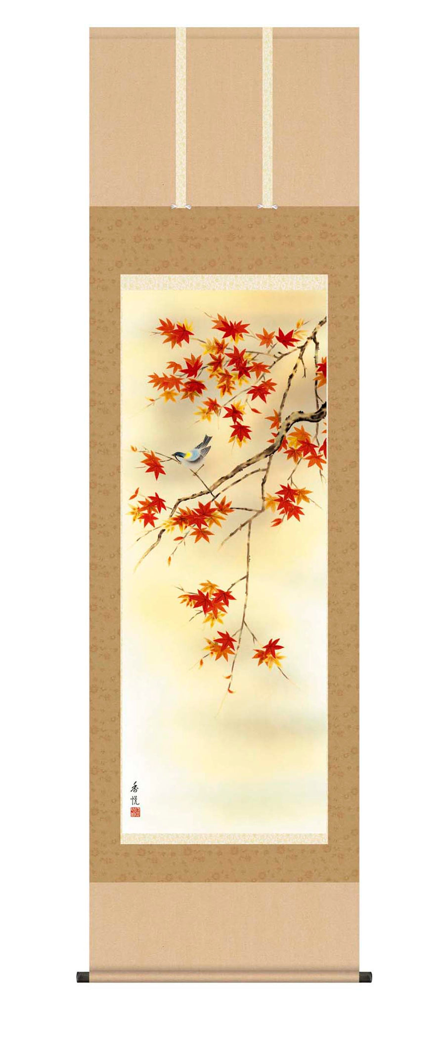 Koyo-Ni-Kotori (Autumn leaves with small bird)