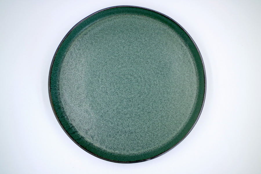 752202 Kiridate Large Plate Deep Green